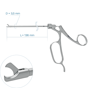 Ножницы носовые клювовидные прямые (Ø бранш 4 мм)
