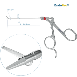 Ножницы EndoUro® тупоконечные однобраншевые, полужесткие, 5 Шр., длина 60 см, для уретерореноскопов