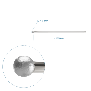 Алмазный круглый бор, Ø5, длина 95 мм