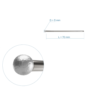 Алмазный круглый бор, Ø5, длина 70 мм