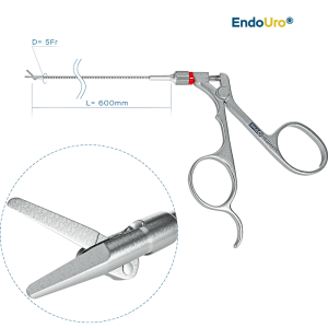 Ножницы EndoUro® тупоконечные однобраншевые, гибкие, 5 Шр., длина 60 см, для уретерореноскопов