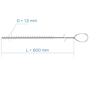 Щетка для чистки рабочего канала уретерореноскопов 1.5 мм