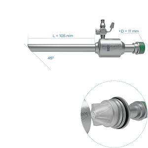 Троакар 11 мм с силиконовым клапаном, с краном для газоподачи