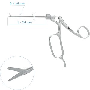 Ножницы носовые изогнутые вправо (Ø бранш 3 мм)