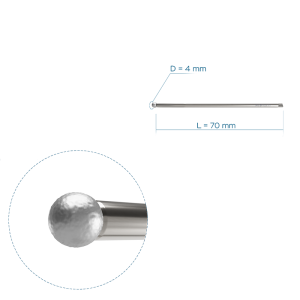 Алмазный круглый бор, Ø4, длина 70 мм