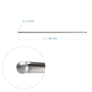 Алмазный круглый бор, Ø3, длина 125 мм